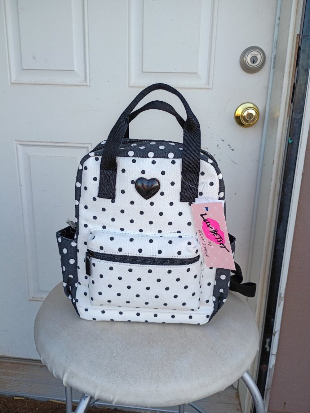 Luv Betsey by Betsey Johnson NWT Polka Dot Mini Backpack Goth
